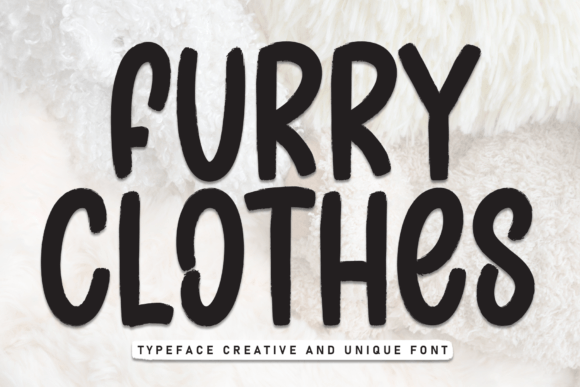 Furry Clothes Font for Editorial Design