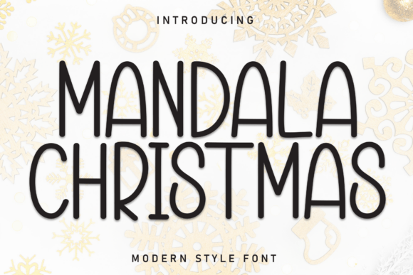 Mandala Christmas Font for Festive Campaigns