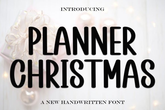 Planner Christmas: A Festive Display Font for Holiday Campaigns