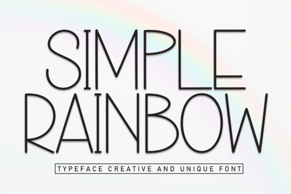 Simple Rainbow Font for Modern Campaign Design
