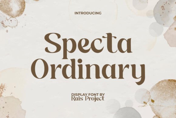 Specta Ordinary Font: A Vintage Display Review